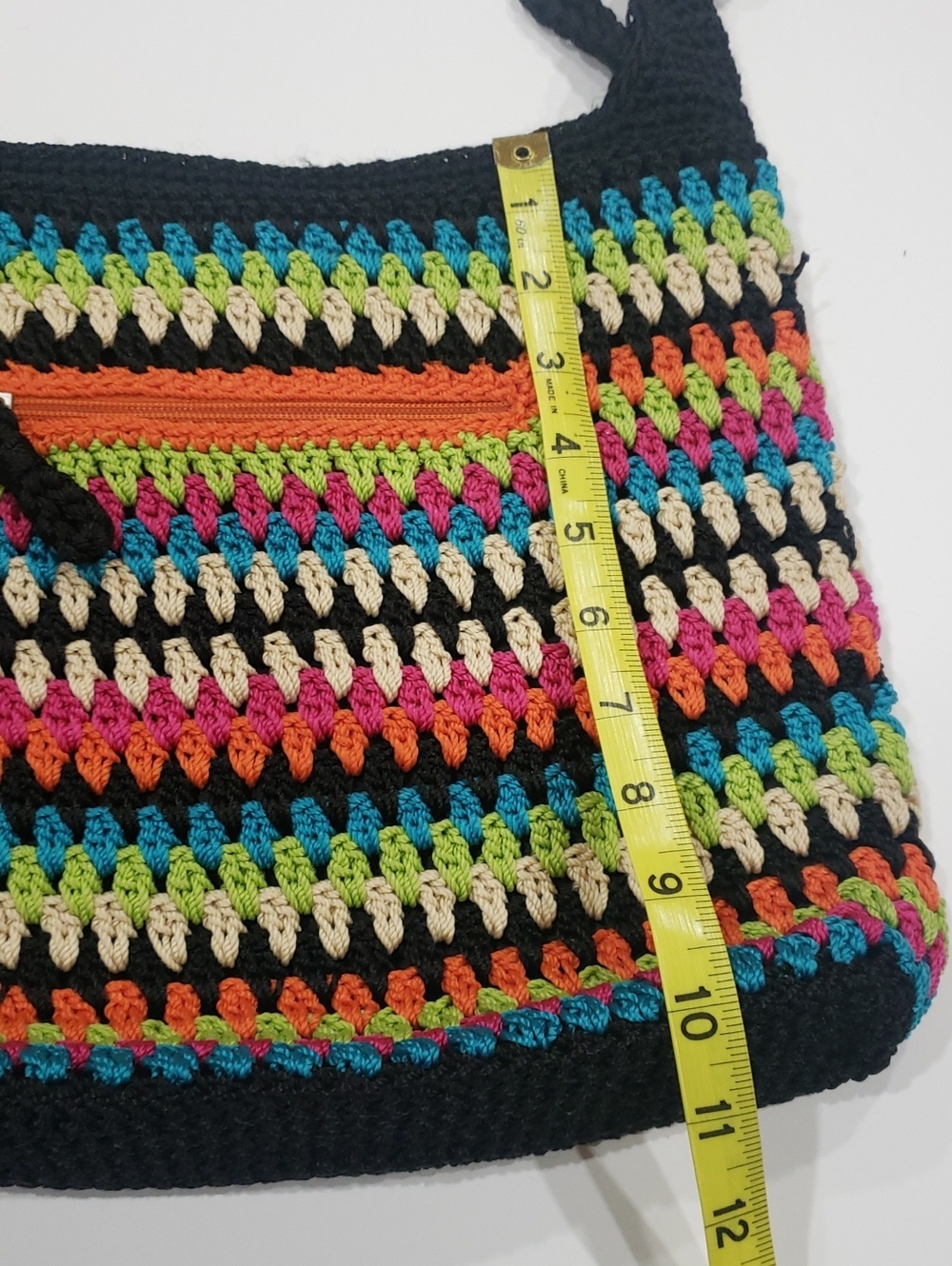 The Sak Multicolor Crochet Crossbody Bag - Black Trim - Picture 12 of 15